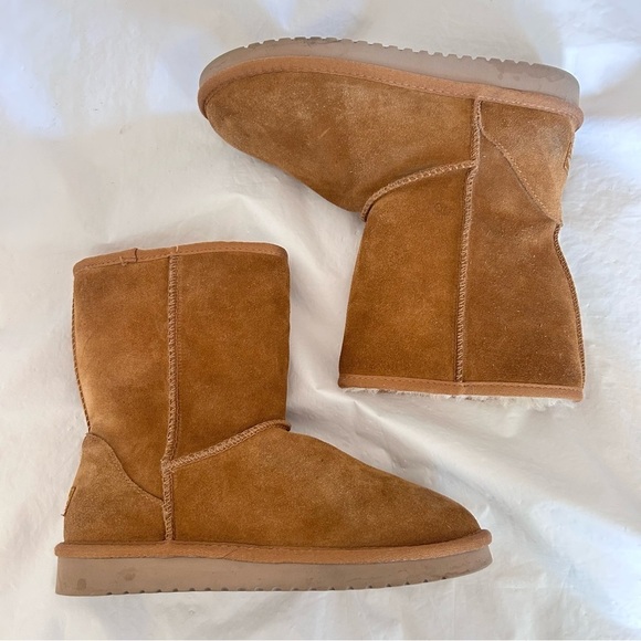 KOOLABURRA BY UGG Koola Short Women Size 8 Chestnut Brown Sherpa Lined Boots - Picture 6 of 11